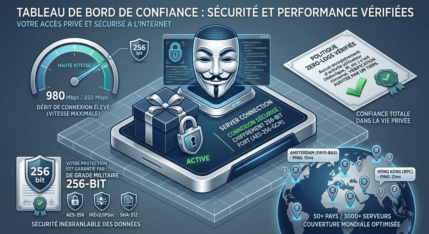 Graphique différenciant la confidentialité IP du suivi par cookies et empreinte numérique.
